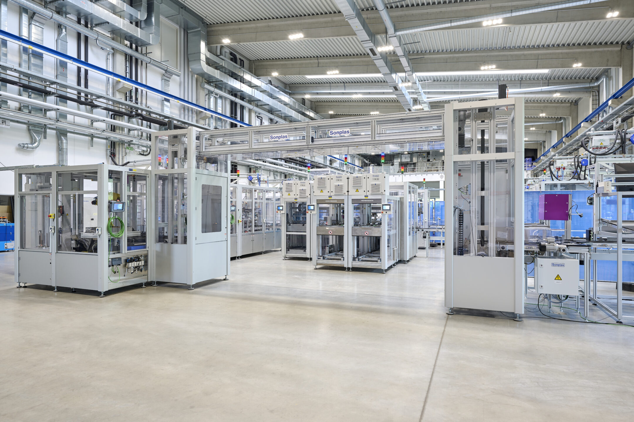 Ansicht von vorne E-Motor Montageanlage