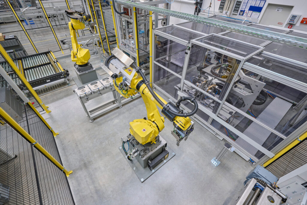 Draufsicht Rotor Montageanlage