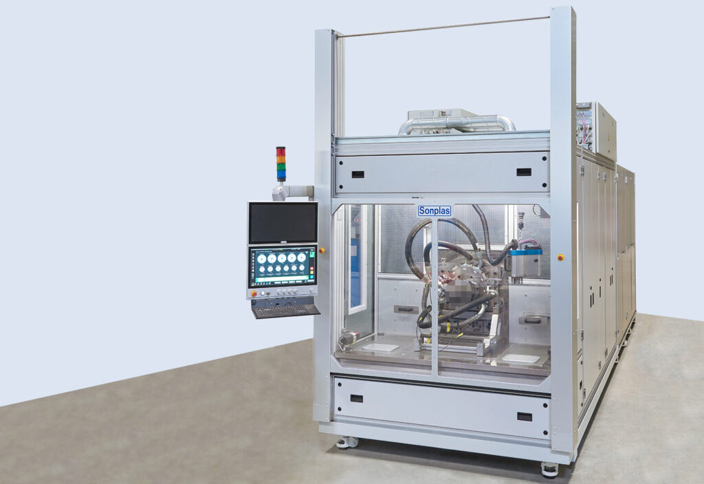 Seitliche Sicht auf den Prüfstand für Main Fuel Pump