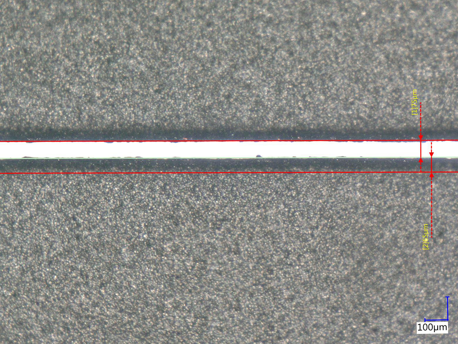 Nahaufnahme Anode nach dem Laserschneiden