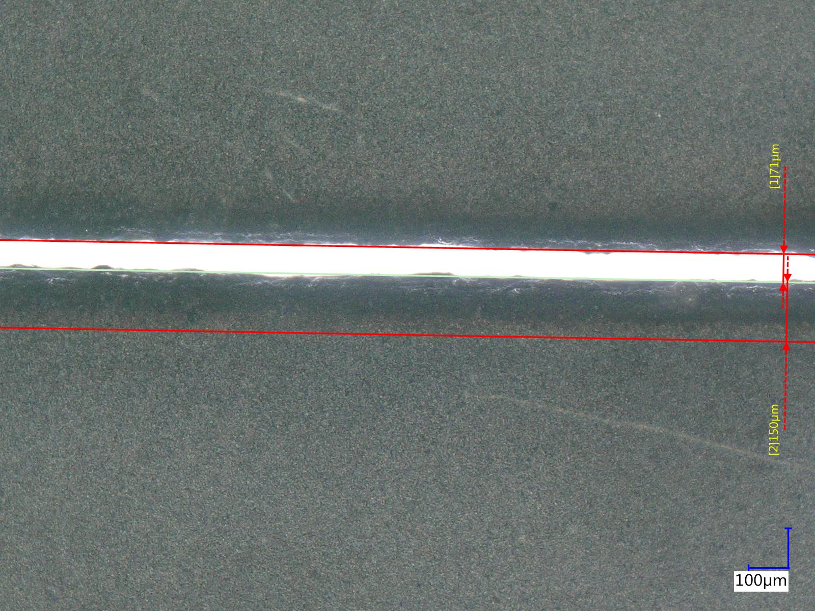 Nahaufnahme Kathode nach dem Laserschneiden