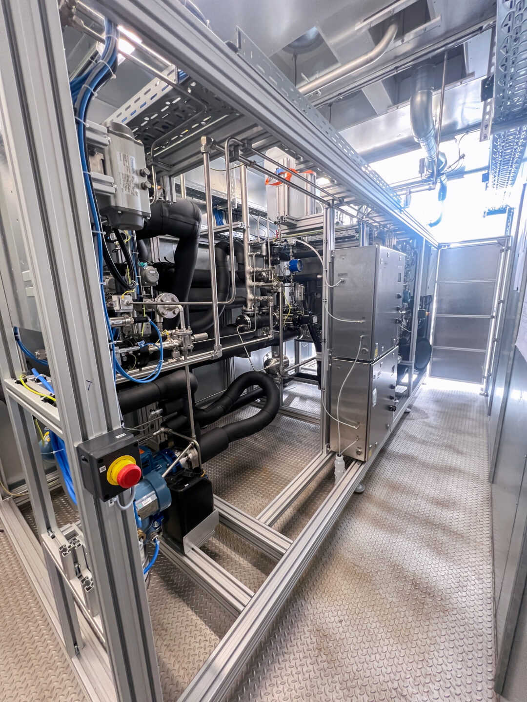 Ansicht von hinten auf den BoP Prüfstand