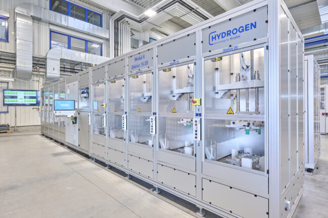 Außenansicht Elektrolyse Stack Prüfstand