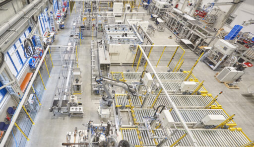 Montagelinie Rotor – Synchronmotor