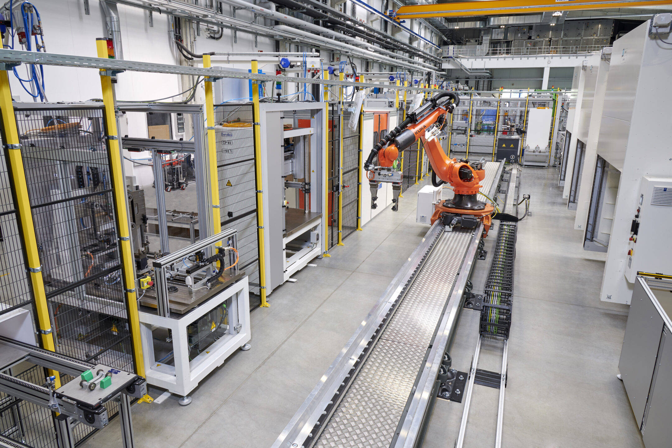 Sicht in die Rotor Montageanlage